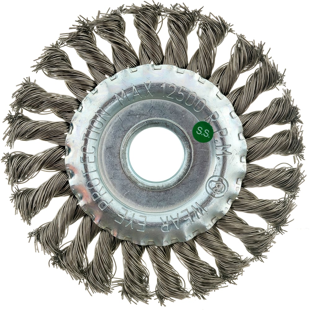 Щетка дисковая жгутовая 13-031 125 мм; 22,2 для УШМ, ворс витая нерж ...