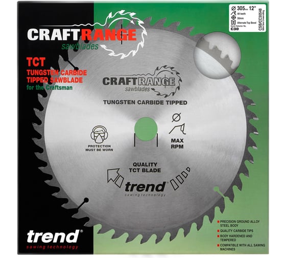 Пильный диск 305 мм 48 зубьев TREND CSB/CC30548