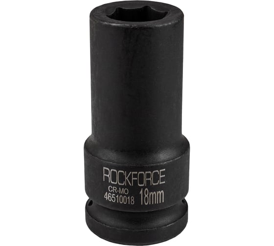 Головка ударная глубокая 6-гранная Rockforce 18 мм, 3/4DR RF-46510018(57514) 1