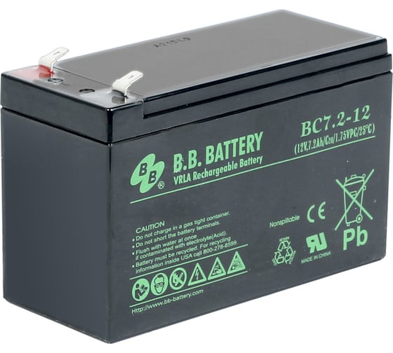 Батарея аккумуляторная (12 В; 7.2 Ач) BB Battery BC 7,2-12