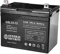 Батарея аккумуляторная (12 В; 33 Ач) General Security GSL33-12