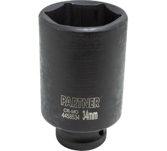 Головка ударная глубокая 6-гранная Partner 34 мм, 1/2DR PA-4458534(13082) 1