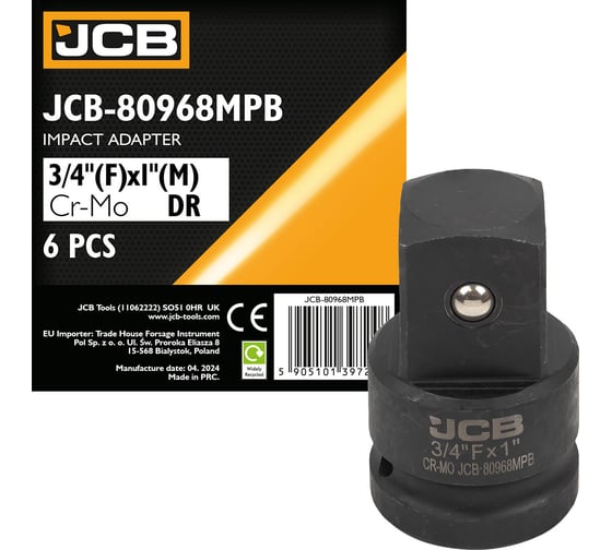 Адаптер-переходник ударный JCB 3/4(F) х 1(M) JCB-80968MPB(59507) 1