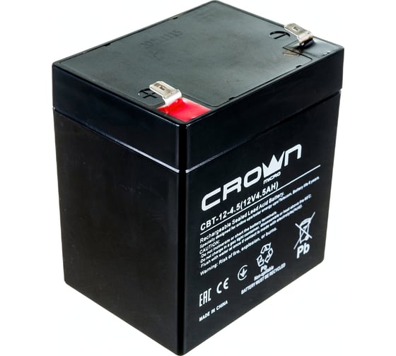 Аккумулятор CBT-12-4.5 (4.5 Ач; 12 В) CROWN CM000001737
