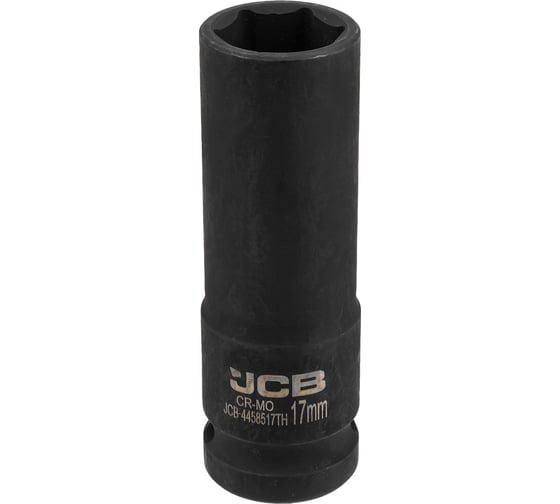 Головка ударная глубокая тонкостенная 6-гранная JCB 17 мм, 1/2DR JCB-4458517TH(59528) 1