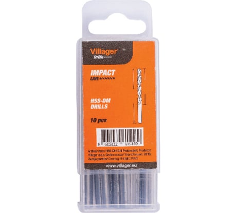 Сверло по металлу Villager HSS 7 мм, 10 шт 062693