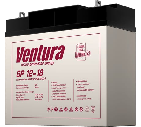 Батарея аккумуляторная (12 В; 18 Ач) Ventura GP 12-18