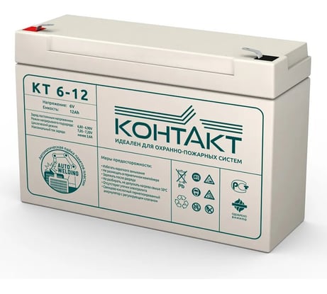 Батарея аккумуляторная (6 В; 12 Ач) КОНТАКТ КТ6-12