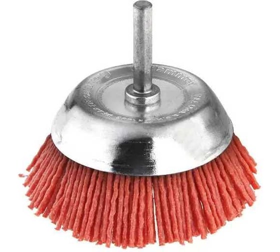Кордщетка Hammer Flex 207-215 50мм d6 чашеобразная нейлоновая, с хвостовиком 62131 1