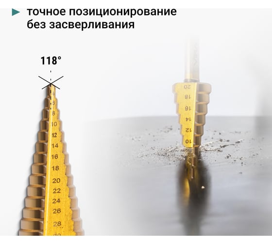 Набор ступенчатых и фрезеровальных свёрл VIRA TiN 3 6 8 4-12 4-20 4-32 551406