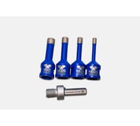 Набор коронок по керамограниту KEOS PRO 6-12мм, M14, с воском, с переходником DCK612M14