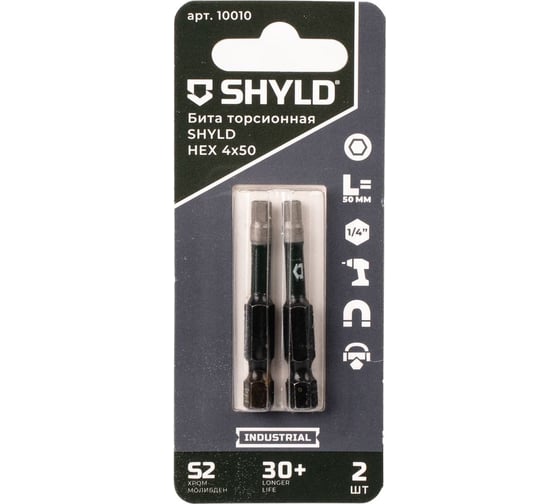 Торсионная бита SHYLD HEX 4x50 (2шт.) 6691346 1