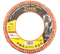 Круг лепестковый торцевой на металлической чашке Tiger Abrasive 125x22 P80 IRON NORMAL 00-00000425