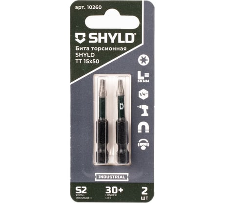 Торсионная бита SHYLD Torx Tamper 15x50 (2шт.) 6691366
