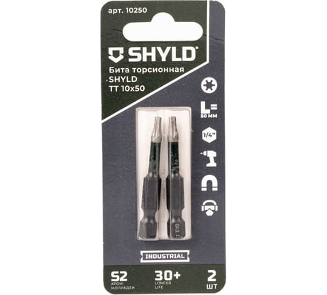 Торсионная бита SHYLD Torx Tamper 10x50 (2шт.) 6691380