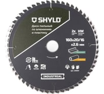 Пильный диск SHYLD по алюминию и пластику твердосплавный 160x20/16 мм, 56 зубьев 6692507