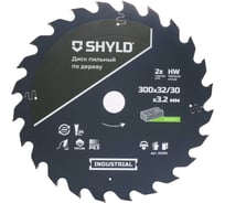 Пильный диск SHYLD по дереву твердосплавный 300x32/30 мм, 24 зуба 6692479