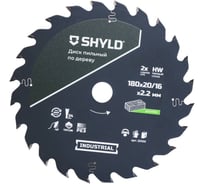 Пильный диск SHYLD по дереву твердосплавный 180x20/16 мм, 24 зуба 6692461