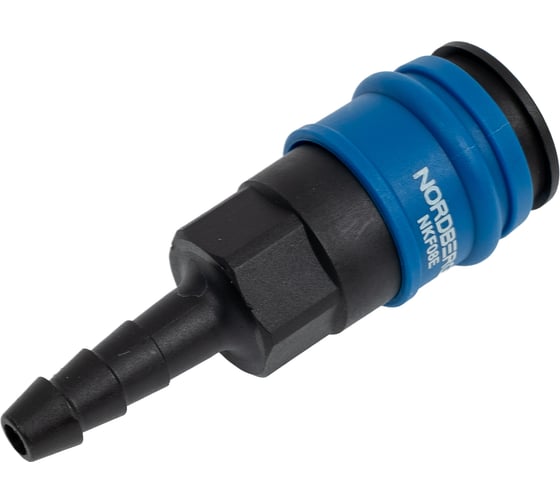 Разъем композитный "мама" быстросъемный - елочка диам. 8 мм NORDBERG NKF08E 1