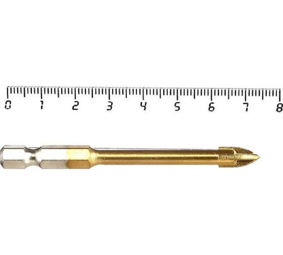 Сверло по керамограниту, керамике и стеклу 6 мм; 4 грани квадро GOLD Diamond Industrial DIDSK006G