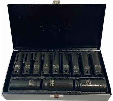 Головки ударные глубокие JCB набор 12 предметов, 1/2 (6гр.) JCB-4127-5MPB(61357)