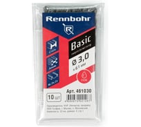 Сверло по металлу RENNBOHR BASIC PROM 3.0x61 мм, HSS-R, 10шт/уп 461030