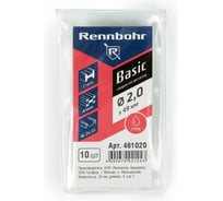 Сверло по металлу RENNBOHR BASIC PROM 2.0x49 мм, HSS-R, 10шт/уп 461020