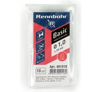 Сверло по металлу RENNBOHR BASIC PROM 1.0x34 мм, HSS-R, 10шт/уп 461010
