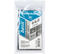 Сверло по металлу RENNBOHR BASIC PROM 6.0x93 мм, HSS-R, 10шт/уп 461060