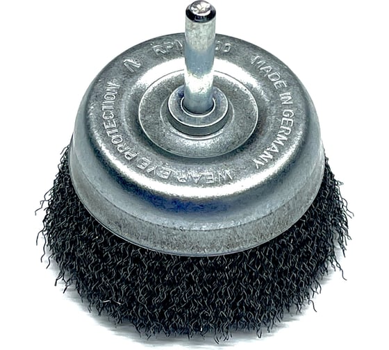 Щетка чашка гофрированная Lessmann 75х0.25 мм, хвост-к 6 мм 430132