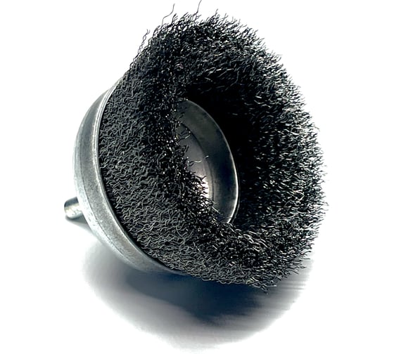 Щетка чашка гофрированная Lessmann 75х0.25 мм, хвост-к 6 мм 430132
