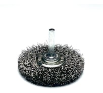 Щетка дисковая гофрированная Д70х9мм, сталь 0,30мм, хвостовик 6мм Lessmann 417162