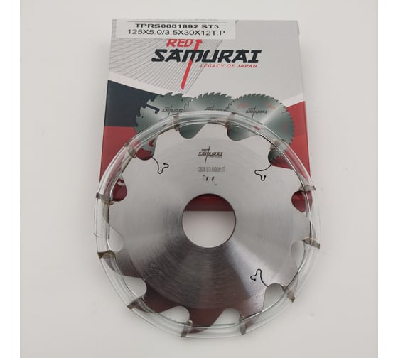 Пильный диск пазовый RED SAMURAI 125x30x5.0/3.5 z12 FZ TPRS0001892 1