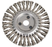 Щетка дисковая жгутовая ОСБОРН Д175х13х22,2, ворс нерж сталь 0.50, код 9-034 FW-DSS6