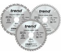Пильный диск 190 мм три диска в комплекте (24,40,60 зубьев) TREND CSB/190/3PK