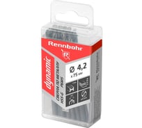 Сверло по металлу RENNBOHR DYNAMIC PROM 4.2x75 мм, HSS-G, P6M5, 20 шт/уп 666042