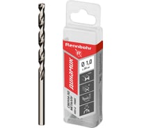 Сверло по металлу RENNBOHR DYNAMIC PROM 1.0x34 мм, HSS-G, P6M5, 20 шт/уп 666010