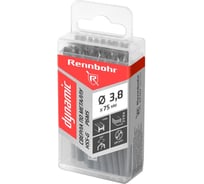 Сверло по металлу RENNBOHR DYNAMIC PROM 3.8x75 мм, HSS-G, P6M5, 20 шт/уп 666038