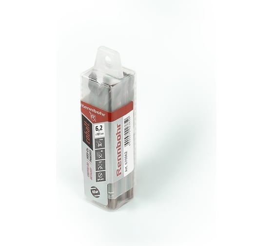 Сверло по металлу RENNBOHR COBALT PROM 6.2x101 мм, HSS-Co, Р6М5К5, 10 шт/уп 670062 1