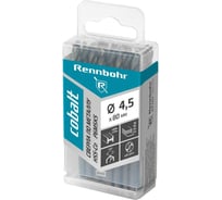 Сверло по металлу RENNBOHR COBALT PROM 4.5x80 мм, HSS-Co, Р6М5К5, 20 шт/уп 671045