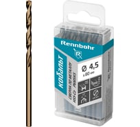 Сверло по металлу RENNBOHR COBALT PROM 4.5x80 мм, HSS-Co, Р6М5К5, 20 шт/уп 671045