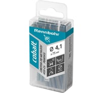 Сверло по металлу RENNBOHR COBALT PROM 4.1x75 мм, HSS-Co, Р6М5К5, 20 шт/уп 671041