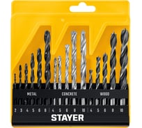 Набор комбинированных сверл STAYER Combi 16 предметов 29720-H16_z01