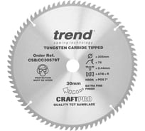 Пильный диск 305 мм  78 зубьев TREND CSB/CC30578T