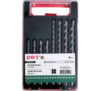 Набор буров DWT SDS+ 5/6/8/10x110, 6/8/10/12x160 мм, 40Cr+YG8C DTSDP0080