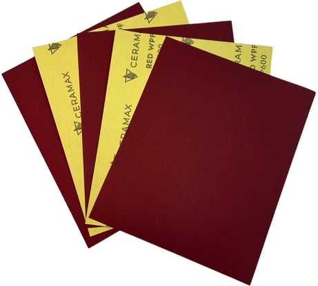 Абразивная бумага водостойкая - наждачка CERAMAX RED WPF Р80, 230x280 мм, 10 шт 1CRX1457