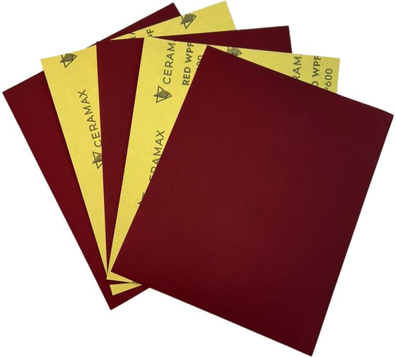 Абразивная бумага водостойкая - наждачка CERAMAX RED WPF Р120, 230x280 мм, 50 шт 1CRX1438 1