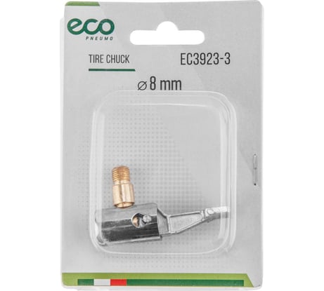 Наконечник для подкачки шин ECO резьба 8 мм, угловой, сталь EC3923-3