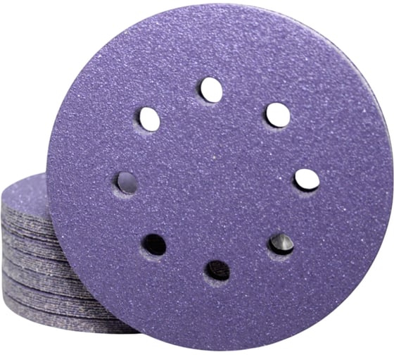 Круг шлифовальный CERAMAX PURPLE FILM 125 мм, 8 отверстий, P280, 50 шт 1CRX0865 1