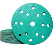 Круги шлифовальные CERAMAX GREEN FILM 150 мм, 15 отверстий, P1000, 100 шт 1CRX0915